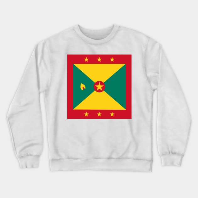 Grenada Flag Crewneck Sweatshirt by flag for all